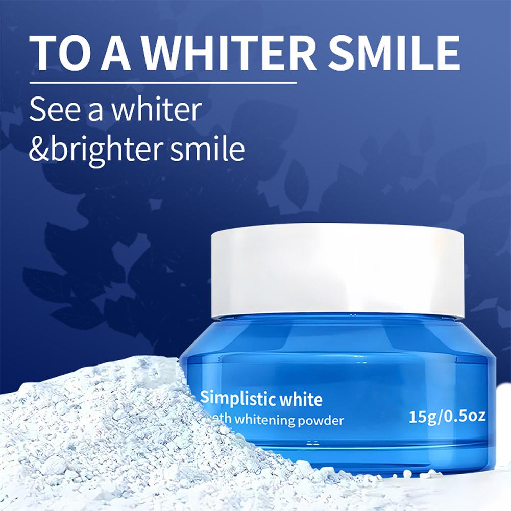 Teeth Whitening Q&M - 심플한 화이트닝 치아 미백 파우더 얼룩
