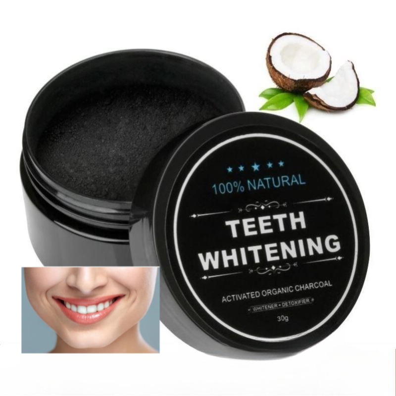 Teeth Paint Whitening - 활성탄 치아 미백 파우더 1박스, 숯