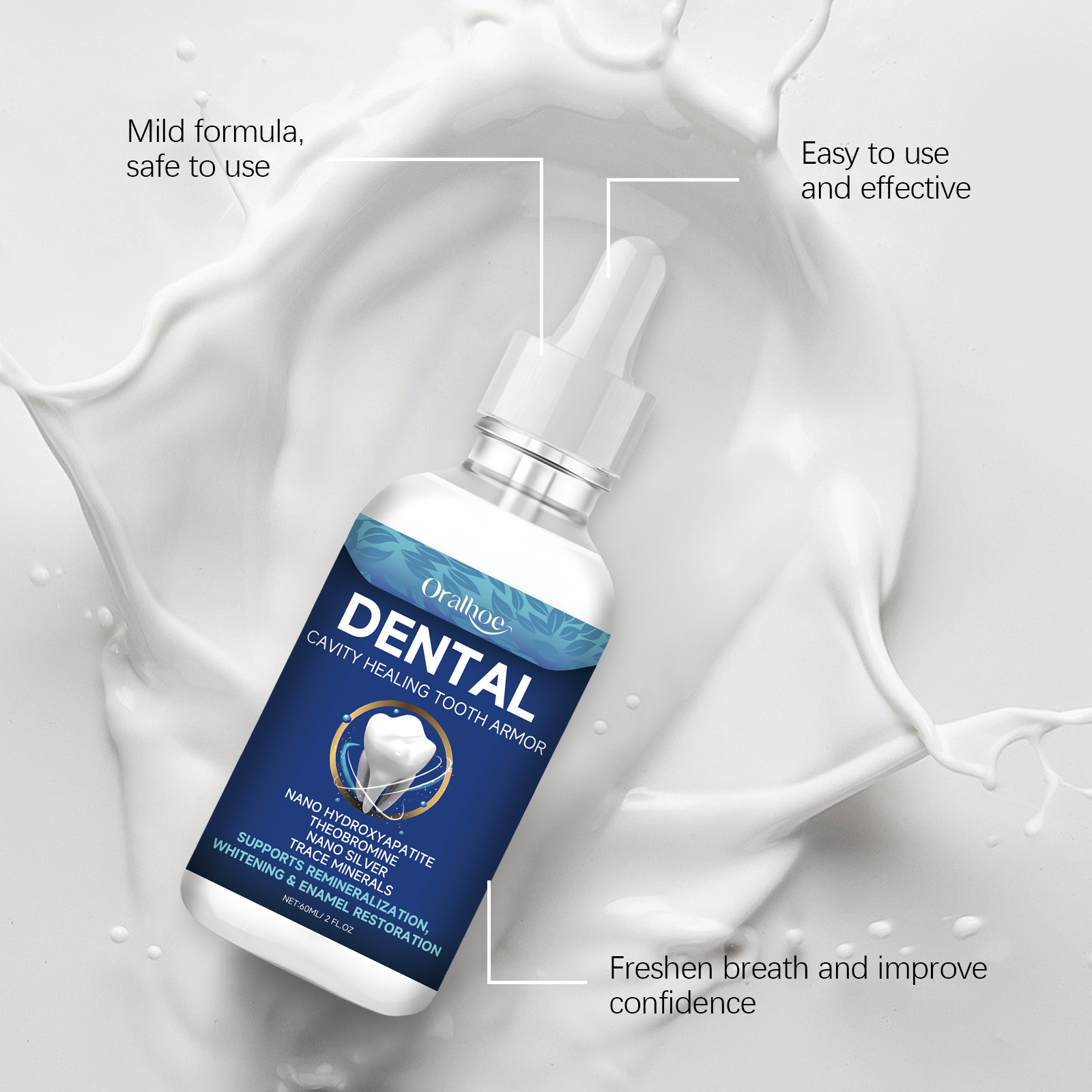 오랄호 치아 미백 세럼 액상 플라그 치석 제거 커피 차 - Teeth Whitening Natural 리뷰 및 가격