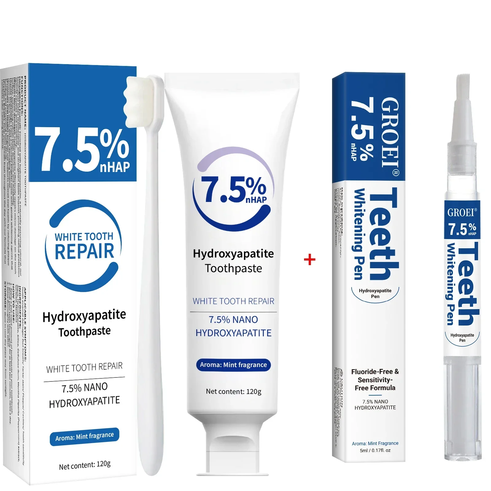 치약 & 미백 펜 키트 - 하이드록시아파타이트 에나멜  - Teeth Whitening Natural 리뷰 및 가격