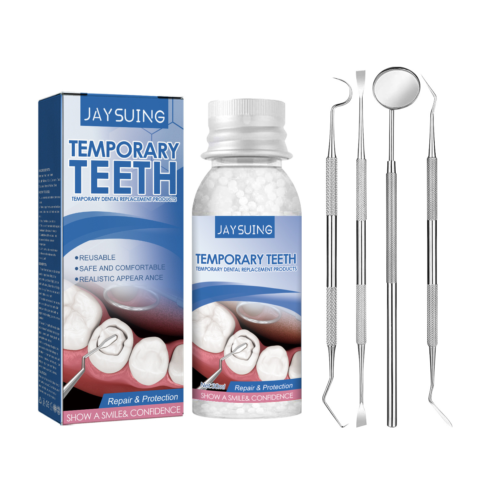 임시 치아 수리 키트 틀니 접착제 치아 미백 젤 채우기 - Teeth Whitening Gels Used By Dentists 리뷰 및 가격