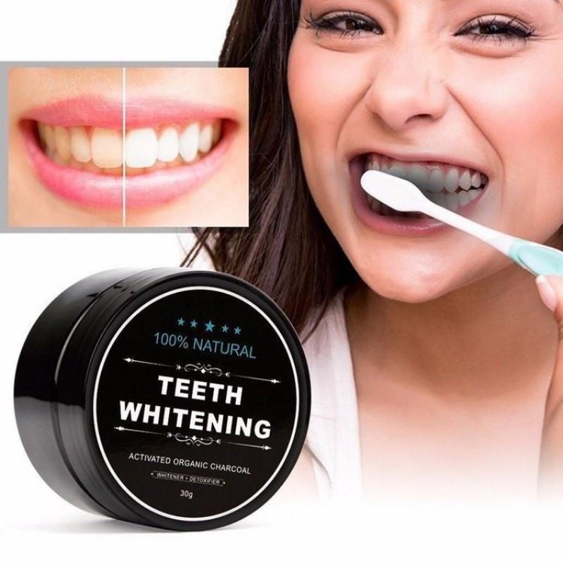 활성탄 치아 미백 파우더 1박스, 숯 치아 클리닝 파우 - Teeth Paint Whitening 리뷰 및 가격