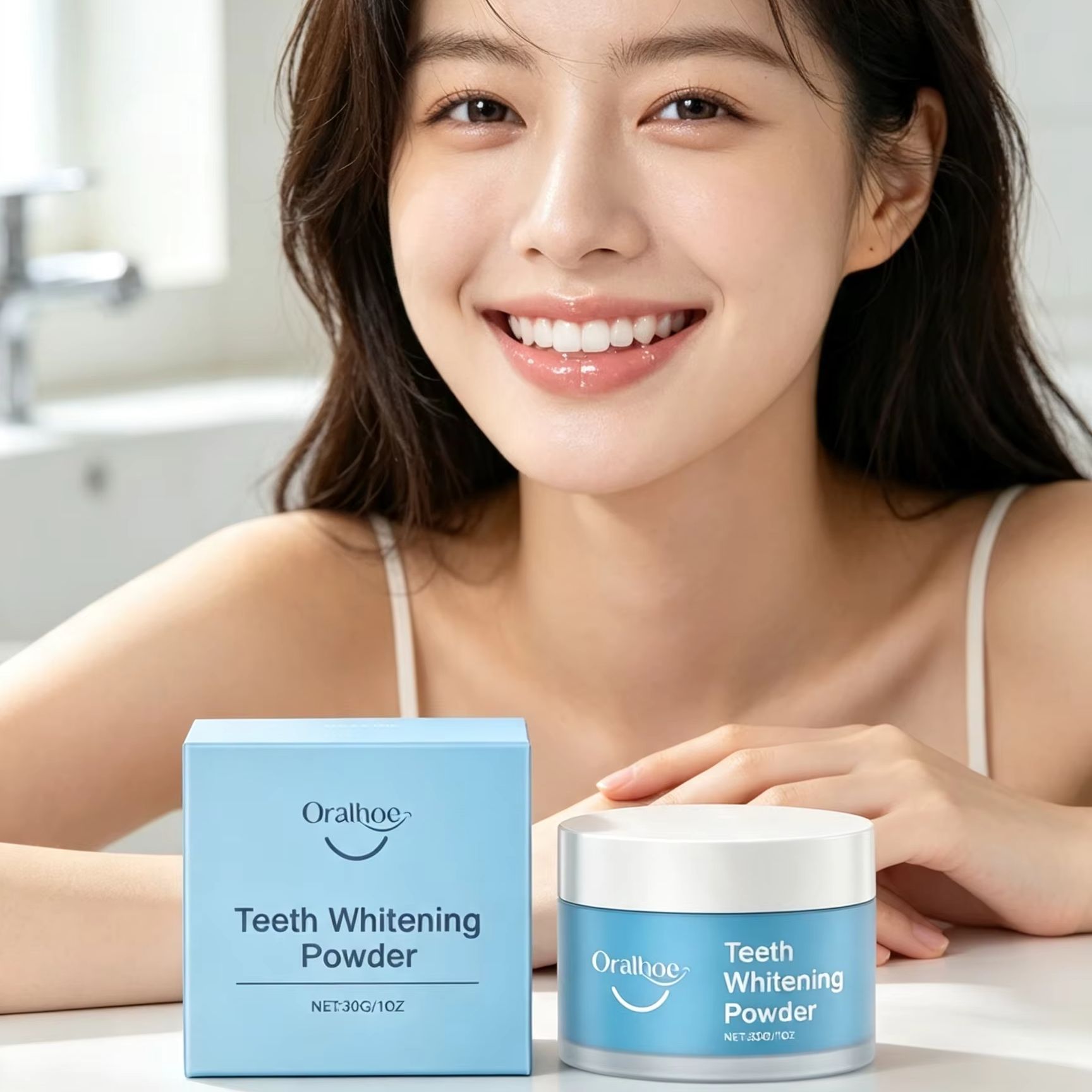 오랄호 치아 미백 파우더, 치아 얼룩 제거, 딥 클리닝 - Teeth Whitening Q&M 리뷰 및 가격