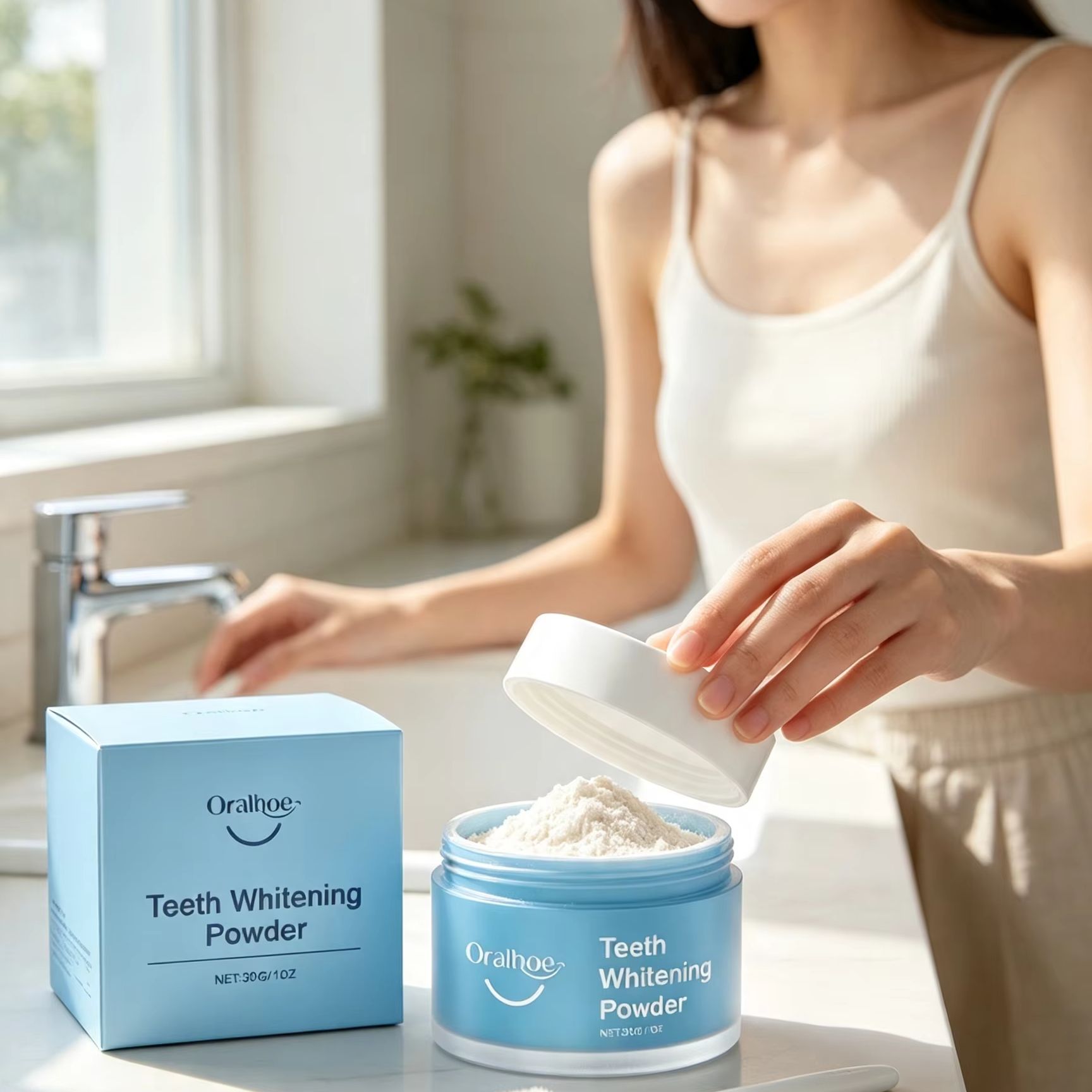 오랄호 치아 미백 파우더, 치아 얼룩 제거, 딥 클리닝 - Teeth Whitening Q&M 리뷰 및 가격
