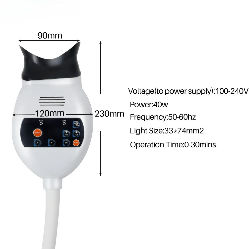 조절 가능한 3색 LED 치아 미백 촉진기 치과용 냉광 - Teeth Whitening Free 리뷰 및 가격