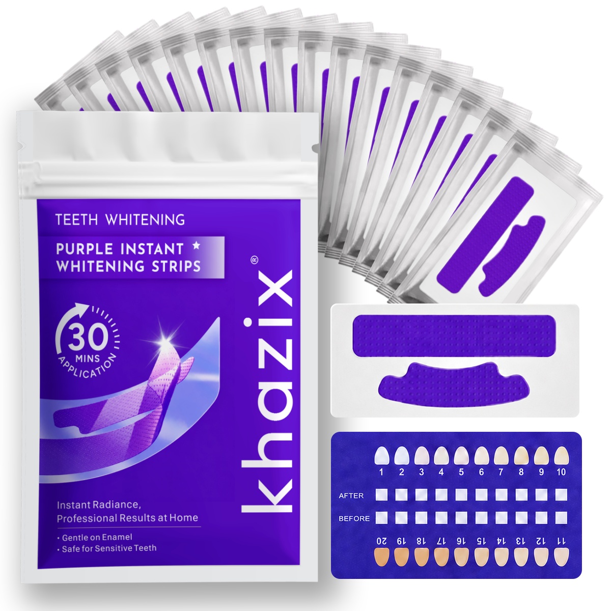 1/7쌍 치아 미백 스트립, 더 하얗게 보이는 미소를  - Teeth Whitening Street 리뷰 및 가격